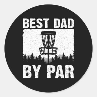 Funny Disc Golf Art For Men Dad Disc Golf Player D Classic Round Sticker