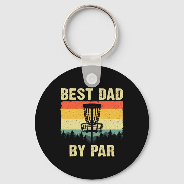 Funny Disc Golf Art For Men Dad Disc Golf Player D Keychain (Front)