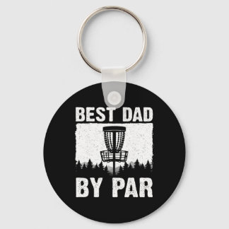 Funny Disc Golf Art For Men Dad Disc Golf Player D Keychain