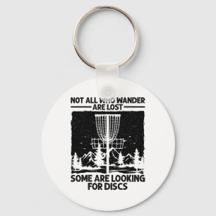 Funny Disc Golf Art For Men Women Disc Golfer Play Keychain