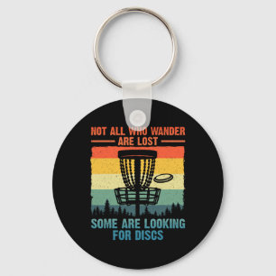 Funny Disc Golf Art For Men Women Disc Golfer Play Keychain
