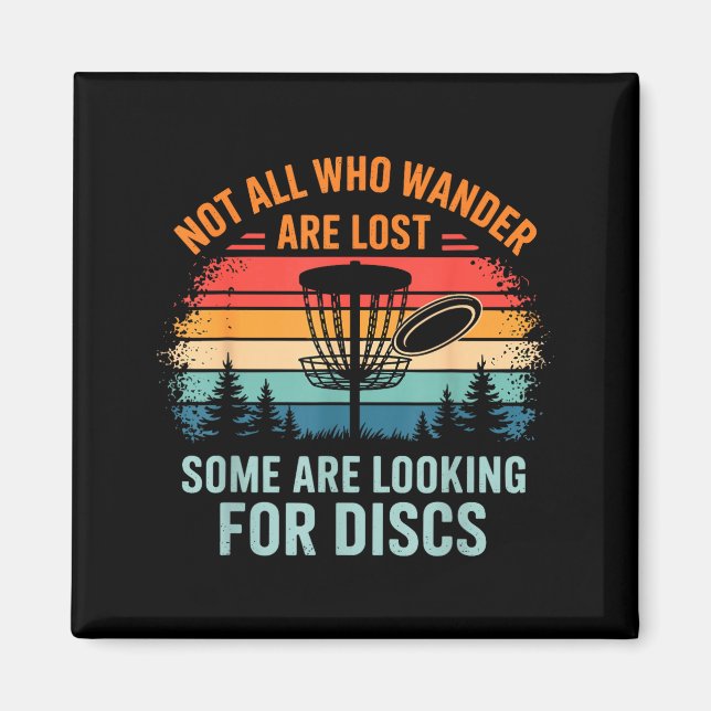 Funny Disc Golf Art For Men Women Disc Golfer Play Magnet (Front)