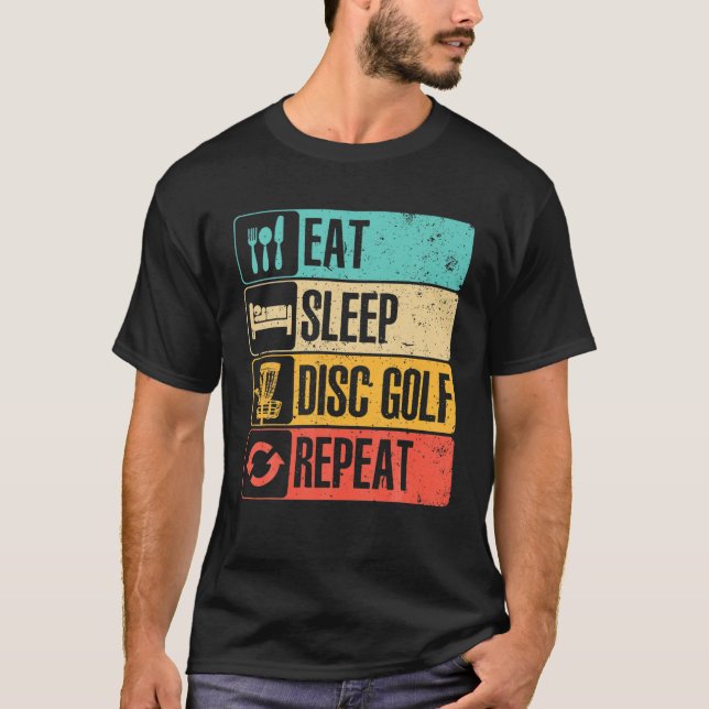 Funny Disc Golf Art For Men Women Golf Player Disc T-Shirt (Front)