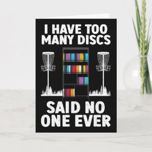 Funny Disc Golf Art For Men Women Kids Disc Golf P Card