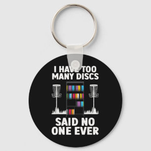 Funny Disc Golf Art For Men Women Kids Disc Golf P Keychain