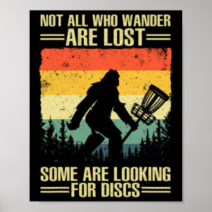 Funny Disc Golf Art For Men Women Kids Disc Golf P Poster
