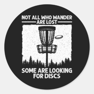 Funny Disc Golf Art For Men Women Kids Disc Golfer Classic Round Sticker