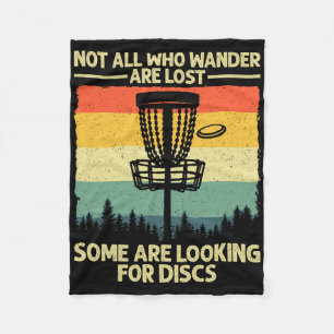 Funny Disc Golf Art For Men Women Kids Disc Golfer Fleece Blanket