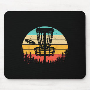 Funny Disc Golf Art For Men Women Vintage Disc Gol Mouse Pad