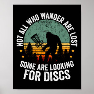 Funny Disc Golf Bigfoot Disc Golfing Bigfoot Sasqu Poster