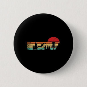 Funny Disc Golf Dad Best Dad By Par Vintage Disc G 2 Inch Round Button