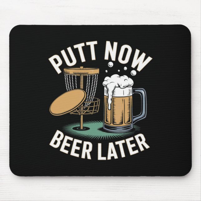 Funny Disc Golf Design For Men Women Disc Golf Bee Mouse Pad (Front)