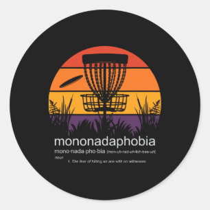 Funny Disc Golf Designs For Men And Woman Disc Gol Classic Round Sticker