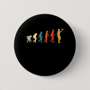 Funny Disc Golf Evolution Gift Vintage Frisbee 2 Inch Round Button