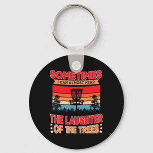 Funny Disc Golf Frisbee Player Keychain
