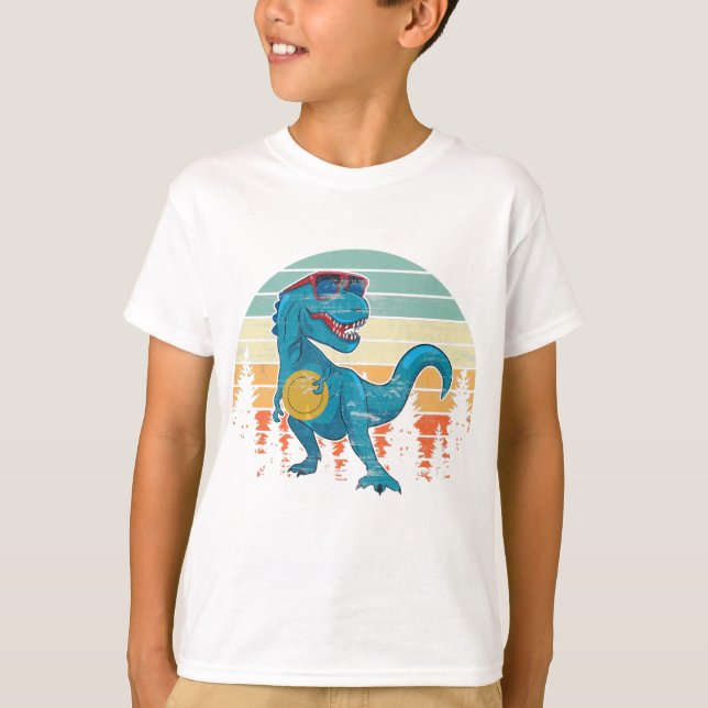 Funny Disc Golf Gift Dinosaur Disc Golf Player Shi T-Shirt (Front)