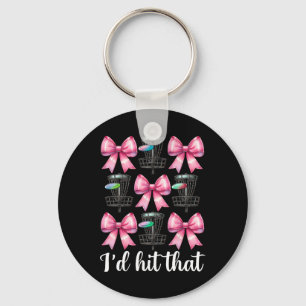 Funny Disc Golf Girl Mom Mother's Day Discgolf I'd Keychain