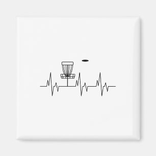 Funny Disc Golf Heartbeat Cute Alternative Sports Magnet