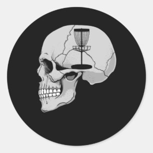 Funny Disc Golf In My Mind Classic Round Sticker