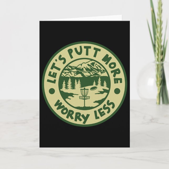 Funny Disc Golf Let's Putt Humour Iii  Card (Front)