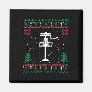 Funny Disc Golf Lovers Santa Hat Ugly Christmas Sw Magnet