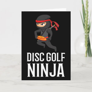 Funny Disc Golf Ninja Gift Golfer Disc Player Men Card