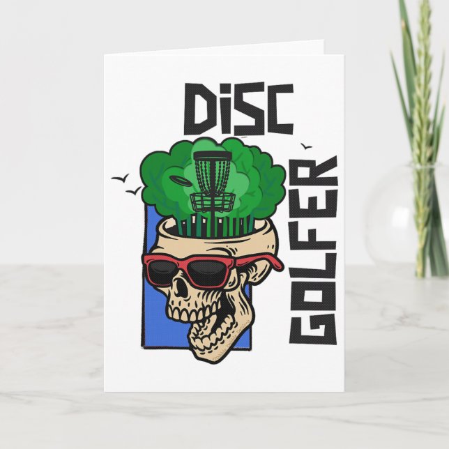 Funny Disc Golf On The Brain - Disc Golf  Card (Front)