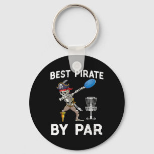 Funny Disc Golf Pirate Skeleton Halloween Frisbees Keychain