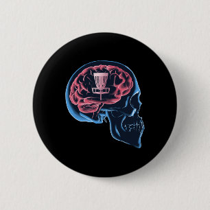 Funny Disc Golf Player Brain Disc Golf Sport 2 Inch Round Button