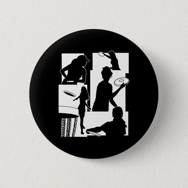 Funny Disc Golf Player Cool Flying Disc Sports Ent 2 Inch Round Button (Front)