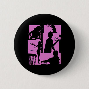 Funny Disc Golf Player Cool Flying Disc Sports Ent 2 Inch Round Button