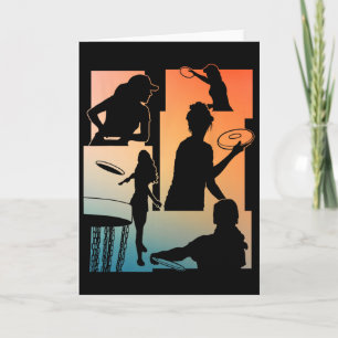 Funny Disc Golf Player Cool Flying Disc Sports Ent Card