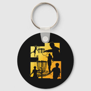 Funny Disc Golf Player Cool Flying Disc Sports Ent Keychain