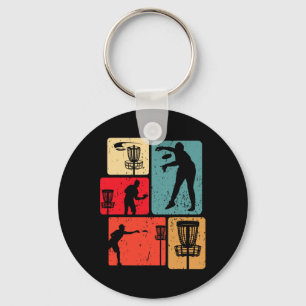Funny Disc Golf Player Cool Flying Disc Sports Ent Keychain