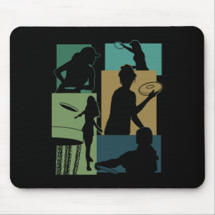 Funny Disc Golf Player Cool Flying Disc Sports Ent Mouse Pad