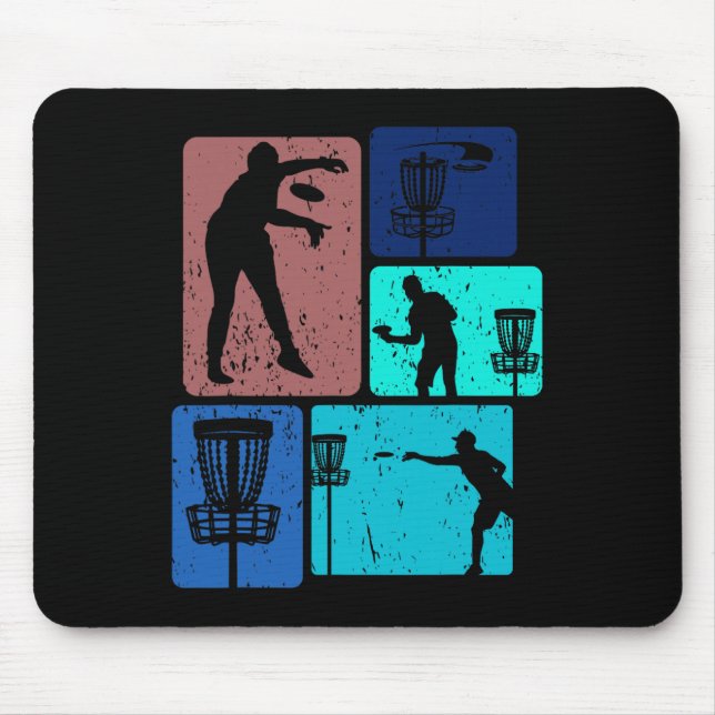 Funny Disc Golf Player Cool Flying Disc Sports Ent Mouse Pad (Front)