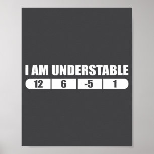 Funny Disc Golf Quote Design, I Am Understable Fri Poster