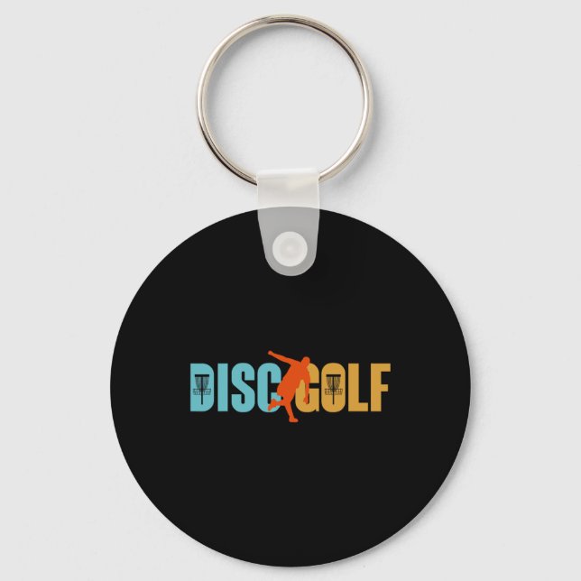 Funny Disc Golf Search And Rescue Stupid Tree Fris Keychain (Front)