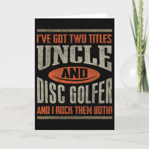 Funny Disc Golf Shirt Uncle Fathers Day Disc Golfi Card