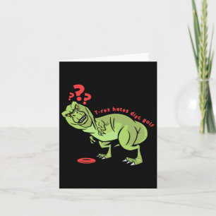 Funny Disc Golf T Rex Kids Card