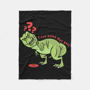 Funny Disc Golf T Rex Kids Fleece Blanket