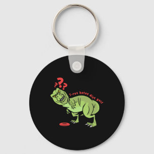 Funny Disc Golf T Rex Kids  Keychain