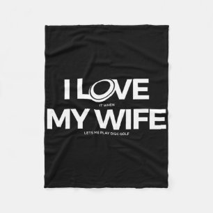Funny Disc Golf T Shirt - Men Fleece Blanket