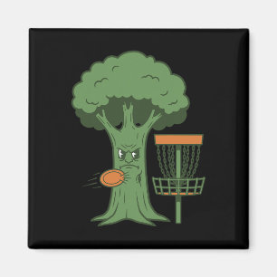 Funny Disc Golf Tree Hit Flying Disc Sket Scene Magnet