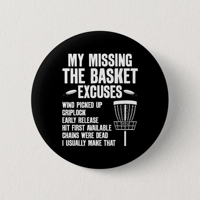 Funny Disc Golf Tree Magnet _1  2 Inch Round Button (Front)