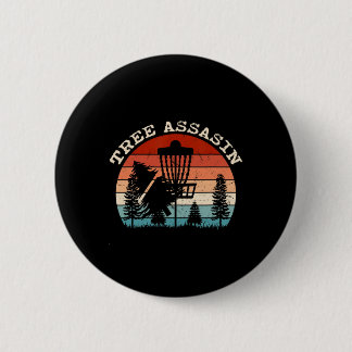 Funny Disc Golfer Gifts Outdoor Sports Stupid Tree 2 Inch Round Button