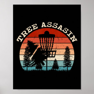 Funny Disc Golfer Gifts Outdoor Sports Stupid Tree Poster