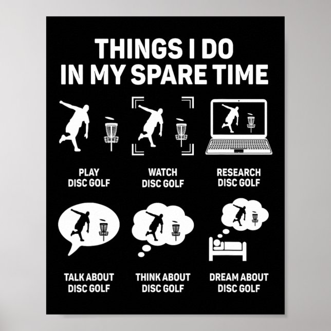 Funny Disc Golfer Quote For Disc Golf Player Frisb Poster (Front)