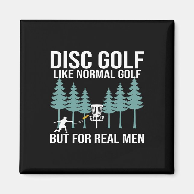 Funny Disc Golfing Frolfing Joke With Disc Golf Tr Magnet (Front)