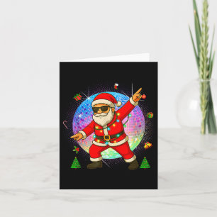Funny Disco Santa Xmas Lights Girls Boys Kids Chri Card